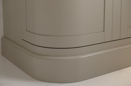 Corner Basin Vanity Unit with Chrome Handles